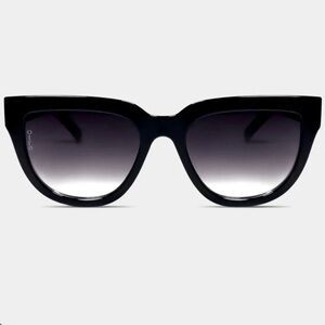 OTRA Mara Black Smoke Oversized Wayfarer Sunglasses for Women with Case